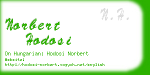 norbert hodosi business card